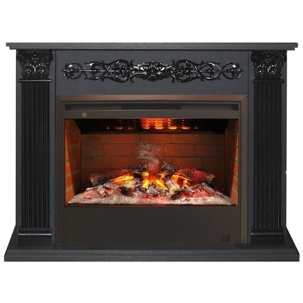 Real-Flame Milton 26 DN с очагом 3D Helios 26 пристенный электрокамин с увлажнителем