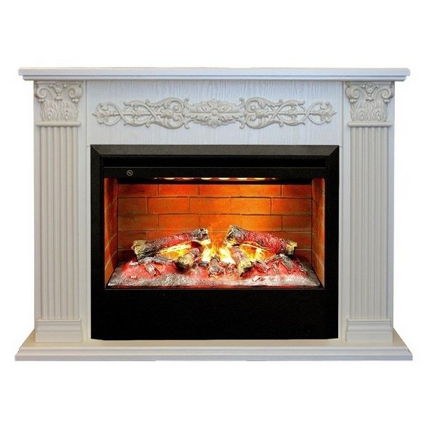 Real-Flame Milton 26 WT с очагом 3D Helios 26 из камня электрокамин для обогрева