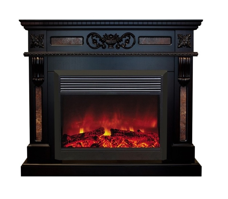 Real-Flame MoonBlaze S LUX Black со звуком очаг с плоским стеклом