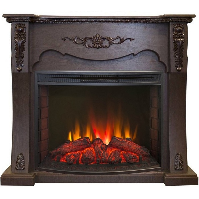 Real-Flame Olivia 25,5/26 DN с очагом Evrika 25,5 LED электрокамин с эффектом живого огня и звуком