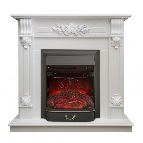 Real-Flame Ottawa corner STD/EUG WT с очагами Fobos/Majestic (BL/BR) электрокамин с классическим очагом 2D
