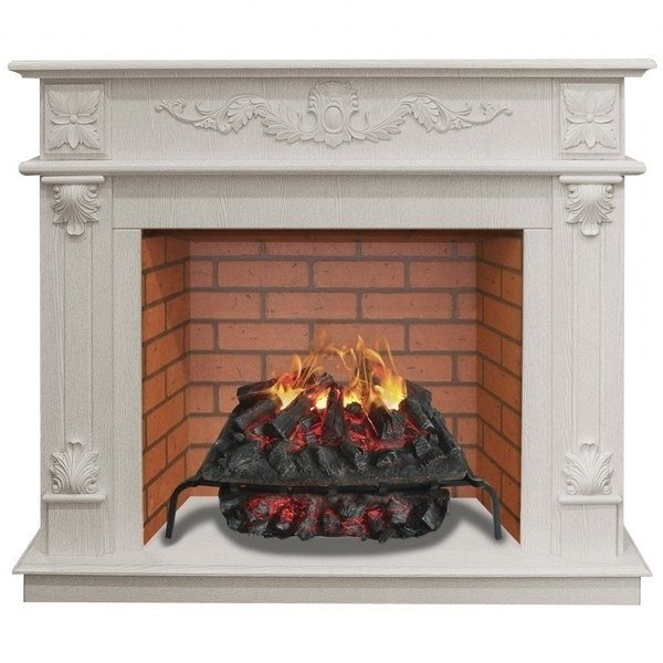 Real-Flame Philadelphia 26 WT с очагом 3D Silva log+Brick вставка 26 прямоугольный камин с очагом