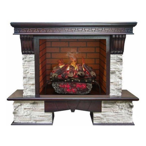 Real-Flame Rockland 26/HL с очагом 3D Silva log+Brick вставка 26 электрический декоративный камин