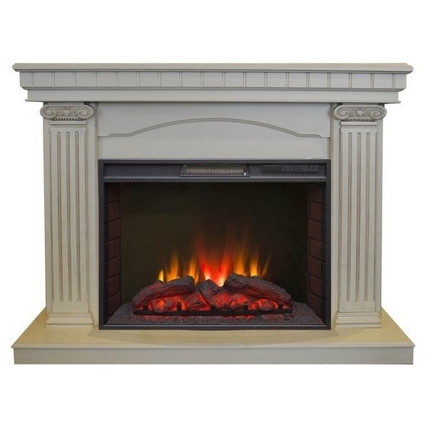 Real-Flame Rosa 25/25,5 WT с очагом Sparta 25,5 LED с LED технологией электрокамин из шпона