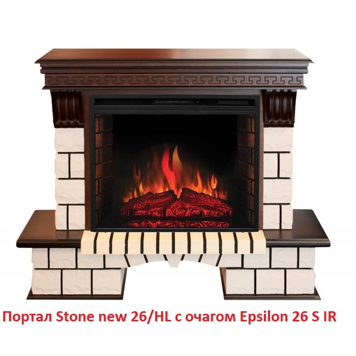 Real-Flame STONE NEW 26/HL AO широкий портал