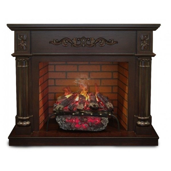 Real-Flame Silvia 26 AO с очагом 3D Silva log+Brick вставка 26 уютный декоративный электрический камин