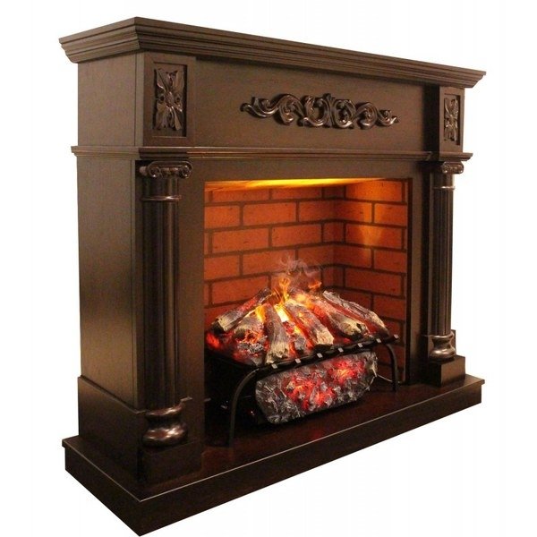 Real-Flame Silvia 26 AO с очагом 3D Silva log+Brick вставка 26 уютный декоративный электрический камин