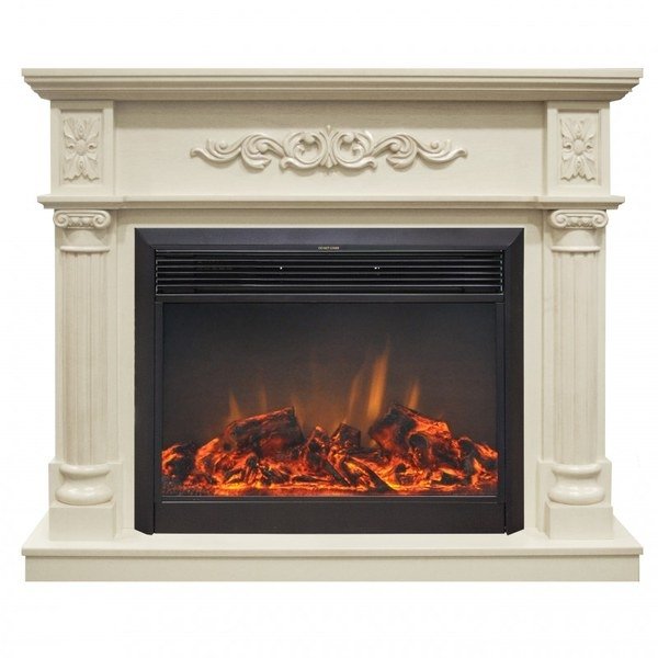 Real-Flame Silvia 26 WT 619B с очагом Moonblaze lux Bl/Br бытовой электрокамин белый
