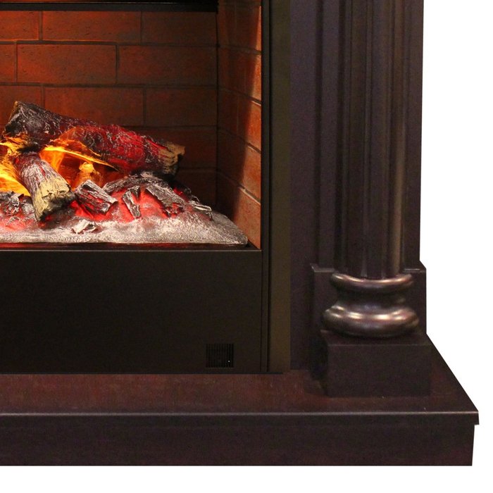 Real-Flame Silvia 26 AO с очагом 3D Helios 26 с парогенератором коричневый электрокамин