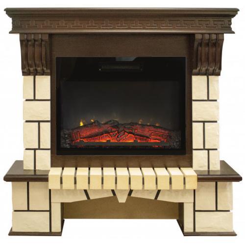 Real-Flame Stone 24 с очагом Kendal 24 электрокамин с широким очагом 2D