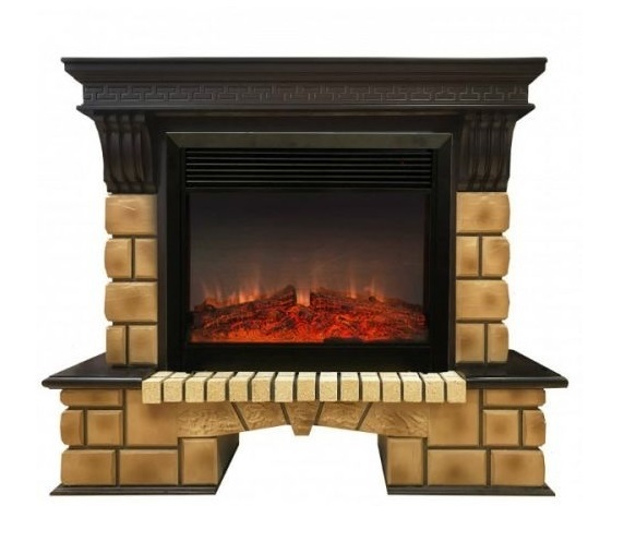 Real-Flame Stone Brick 26 широкий портал