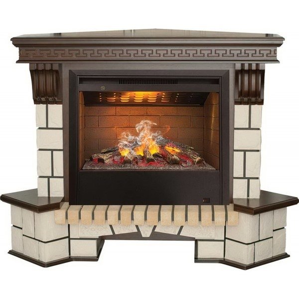 Real-Flame Stone Corner new 26/HL с очагом 3D Helios увлажнитель воздуха электрокамин 3D