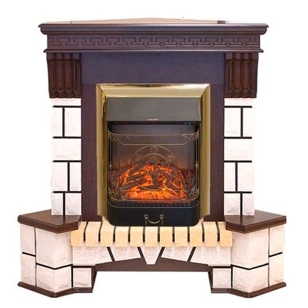 Real-Flame Stone Corner new STD/EUG AO (DN) с очагами Fobos/Majestic современный электрический обогреватель