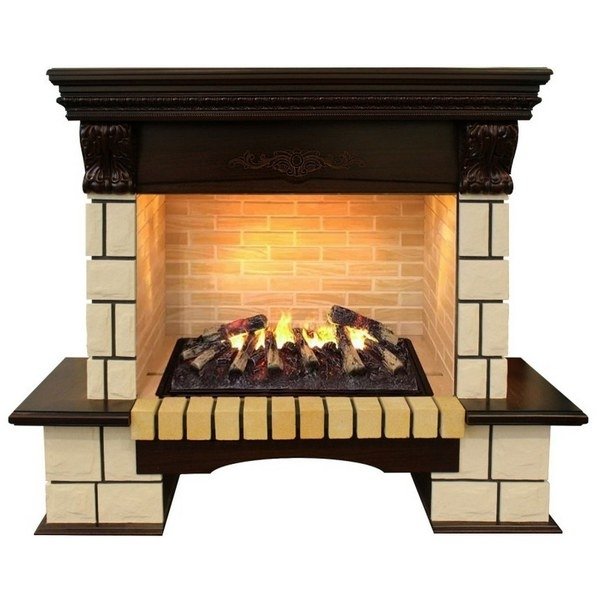 Real-Flame Stone Lux CST с очагом 3D Cassette 630 без обогрева каминный комплект с порталом