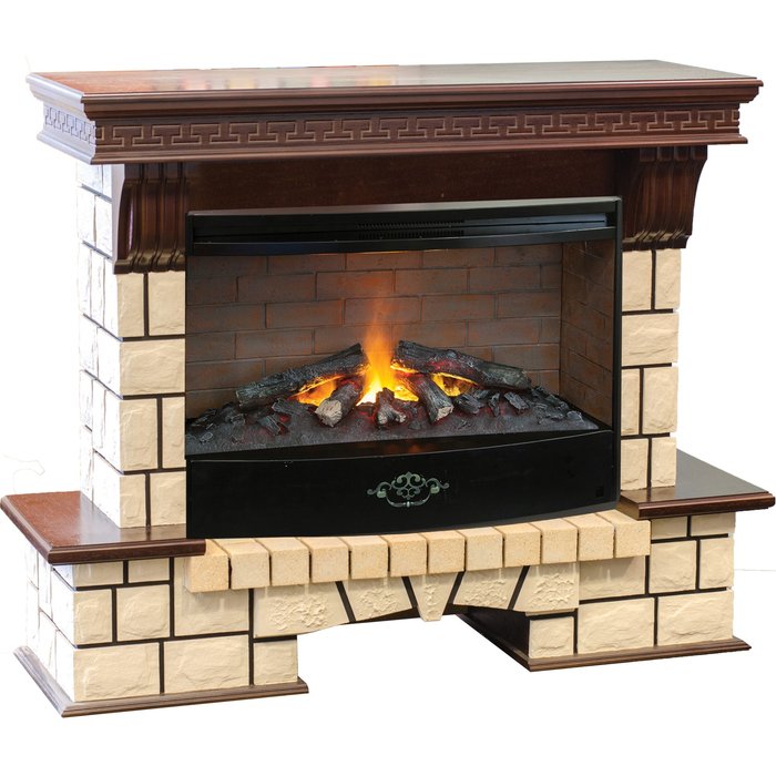 Real-Flame Stone new 33 AO с очагом 3D Firestar 33 паровой элитный электрокамин