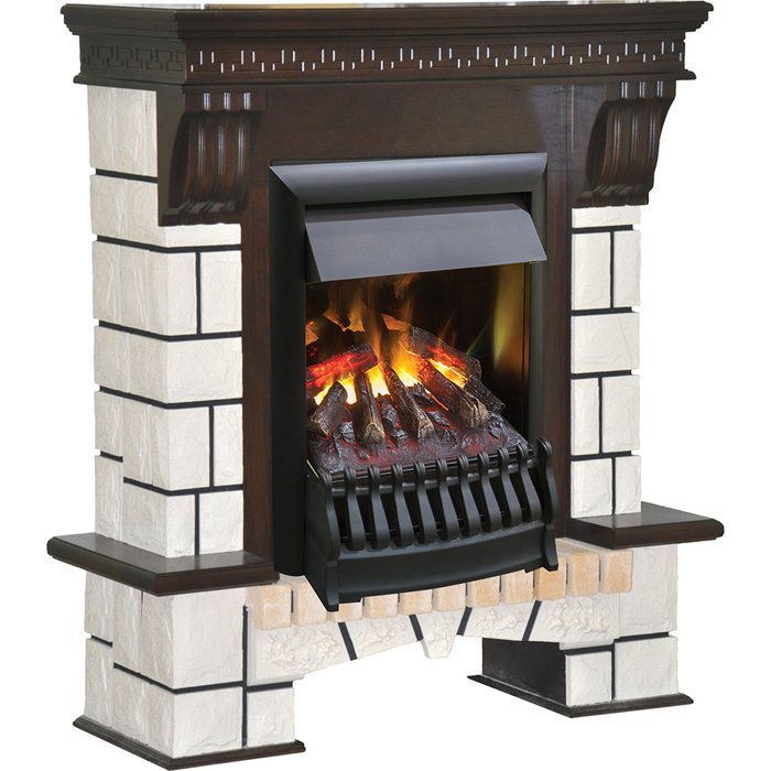 Real-Flame Stone New с очагом 3D Oregan качественный электрокамин 3D