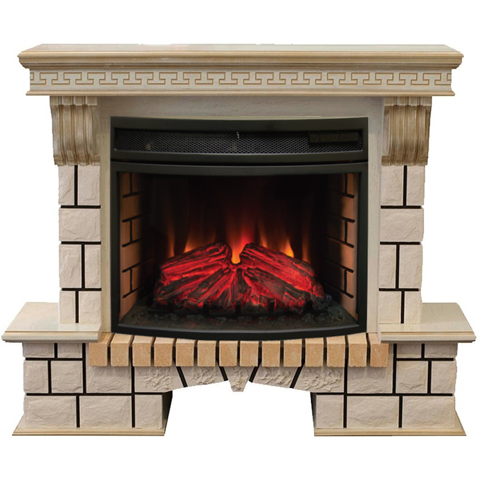Real-Flame Stone new 25 WTG с очагом Firefield 25 S IR пристенный электрокамин