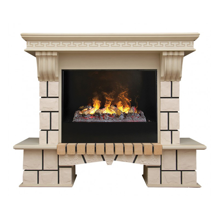 Real-Flame Stone new 26/HL WTG с очагом 3D Cassette 630 (Black вставка) электрокамин с широким очагом 3D