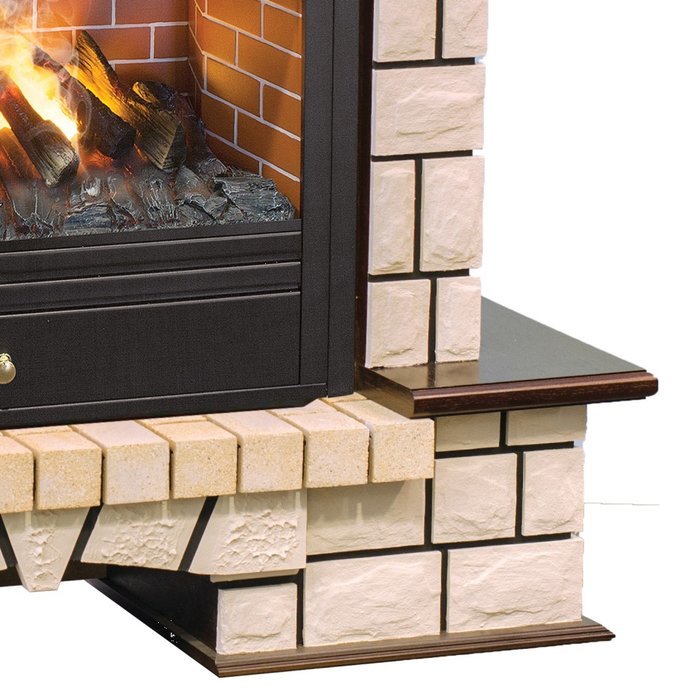 Real-Flame Stone 26/HL AO с очагом 3D Novara бесшумный керамический каминный комплект
