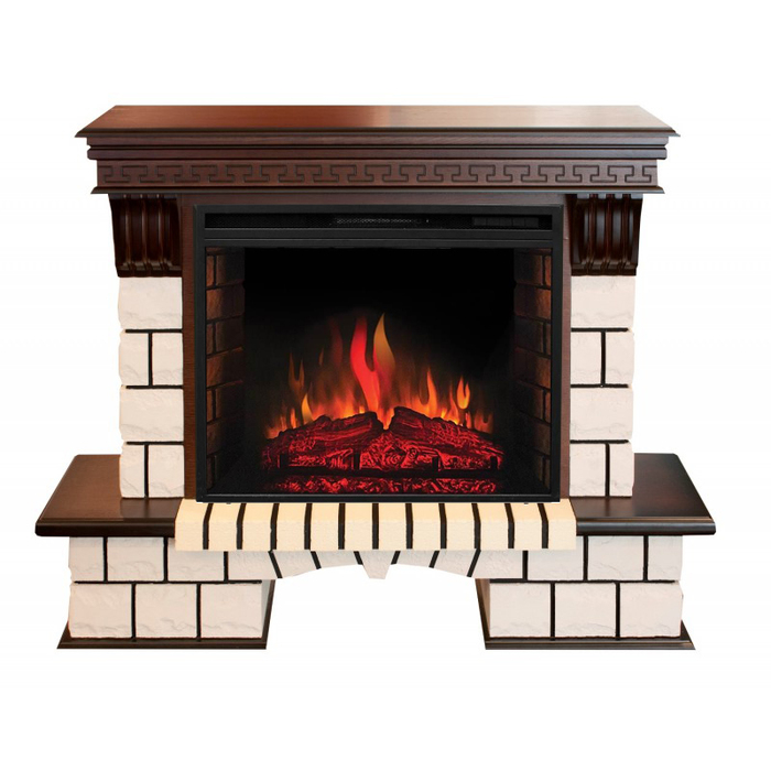 Real-Flame Stone 26/HL с очагом Epsilon 26 S IR классический электрокамин с эффектом живого огня и звуком