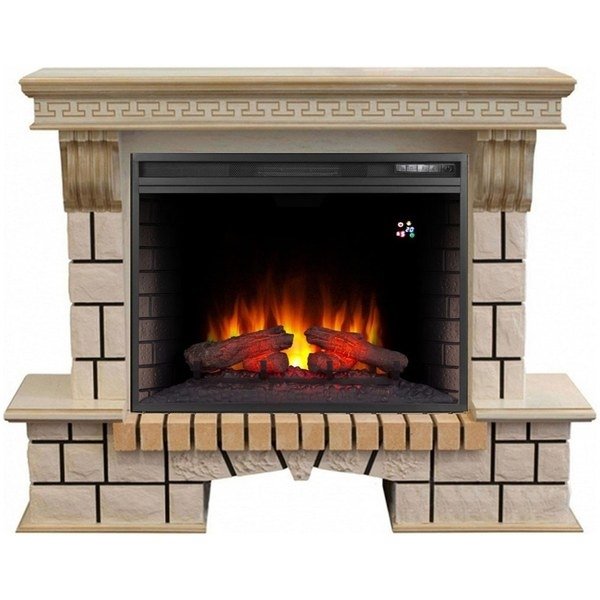 Real-Flame Stone new 26 WTG с очагом Epsilon 26 S IR с реалистичным пламенем домашний электрокамин