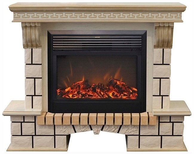 Real-Flame Stone new 26 WTG с очагом Moonblaze lux BL/Br декоративный низкий электрический камин
