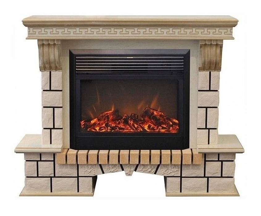 Real-Flame Stone new 26 WTG с очагом Moonblaze lux BL/Br декоративный низкий электрический камин