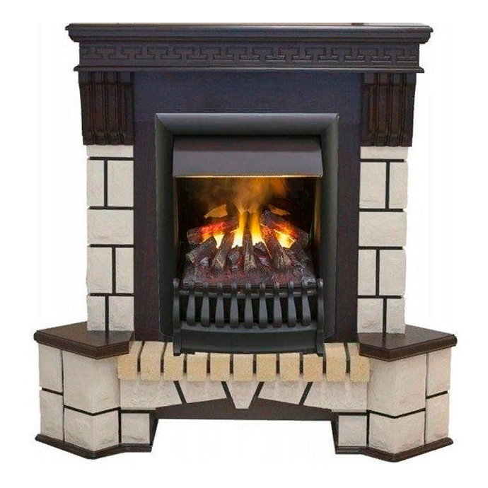 Real-Flame Stone Corner new STD/EUG с очагом 3D Oregan прочный портал модель электрического камина