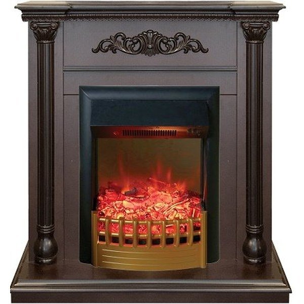 Real-Flame Torino STD/EUG AO с очагом Rimini небольшой вертикальный электрокамин