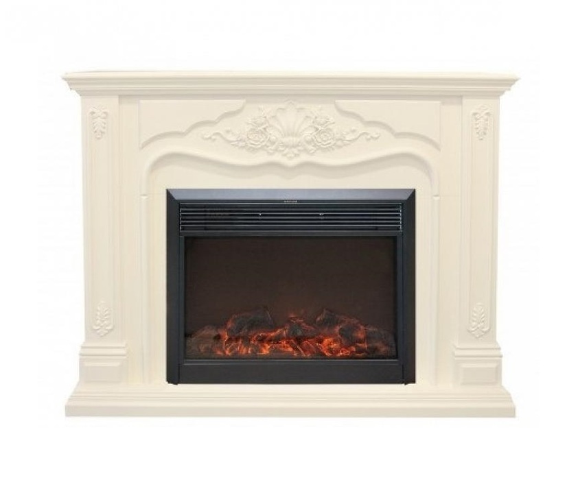 Real-Flame Victoria 26 WT с очагом Moonblaze с резными элементами электрический каминный комплект