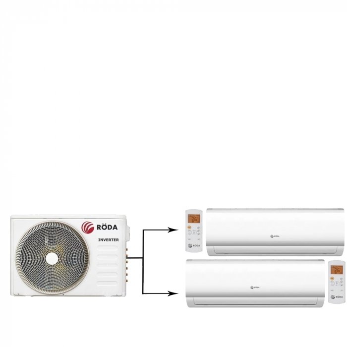 Roda RUI-2M18BB/RSI-M07WB*2шт мульти сплит-система на 2 комнаты
