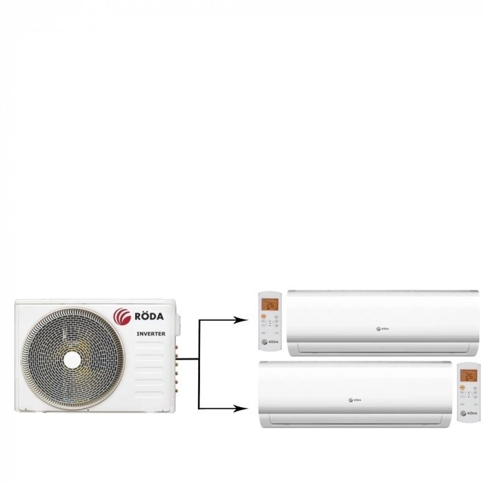 Roda RUI-2M18BB/RSI-M07WB*2шт мульти сплит-система на 2 комнаты
