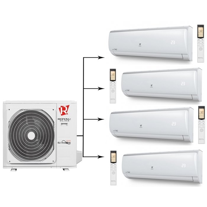 Royal Clima 4RFM-36HN/RCI-TM09HN*4шт мульти сплит система на 4 комнаты