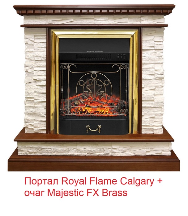 Royal Flame Calgary сланец бежевый под классический очаг классический портал для камина