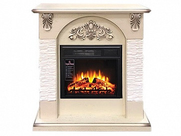 Royal Flame Chester с очагом Vision 18 (слоновая кость с патиной) электрокамин с классическим очагом 2D