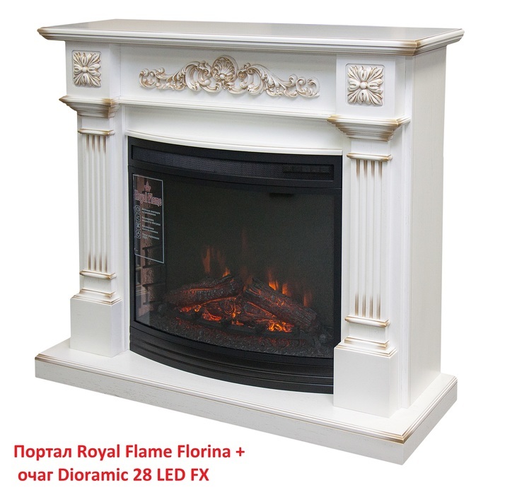Royal Flame Florina под очаг Dioramic 28 LED FX широкий портал