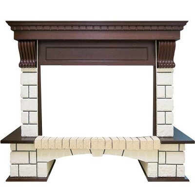 Royal Flame Pierre Luxe под очаг Dioramic 28 FX (Темный дуб) широкий портал