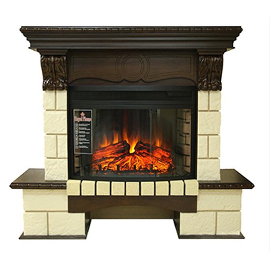 Royal Flame Pierre Luxe шампань с очагом Dioramic 25 LED FX (Темный дуб) электрокамин с широким очагом 2D