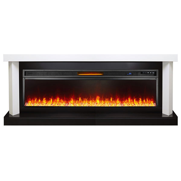 Royal Flame Vancouver 60 (белый c черным) с очагом Vision 60 LED линейный электрокамин