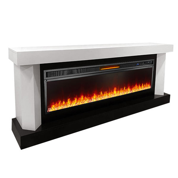 Royal Flame Vancouver 60 (белый c черным) с очагом Vision 60 LED линейный электрокамин