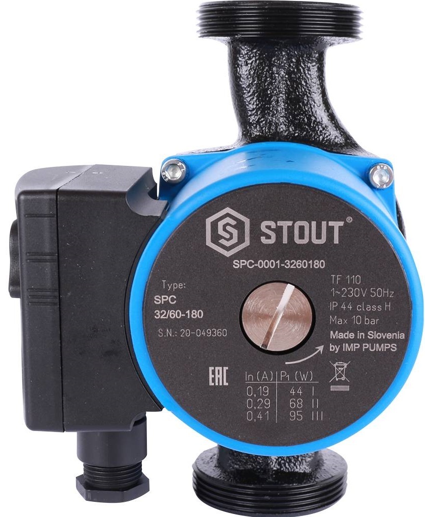 STOUT Насос циркуляционный 32/60-180 циркуляционный насос