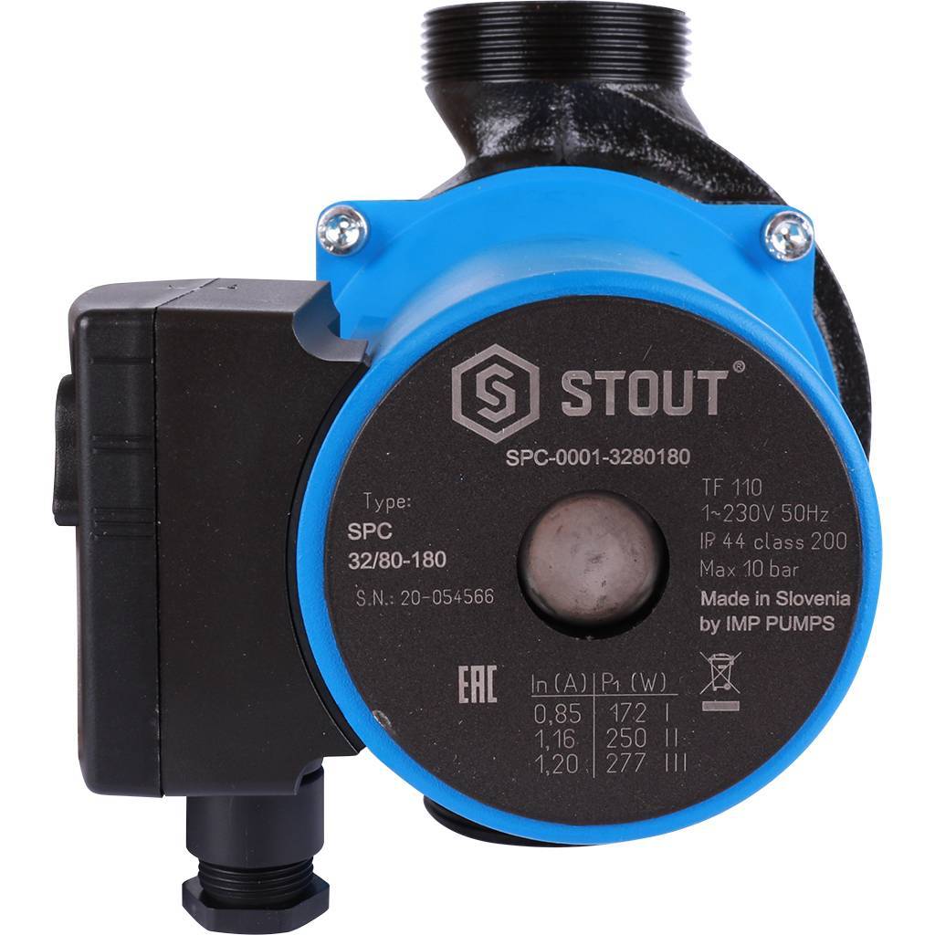 STOUT Насос циркуляционный 32/80-180 циркуляционный насос