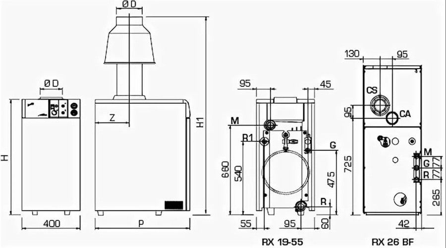 Sime RX 26 BF напольный газовый котел