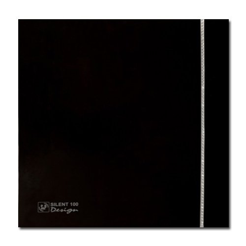 Soler & Palau SILENT-100 CZ BLACK SWAROVSKI DESIGN (230V 50) плоский черный вытяжной вентилятор