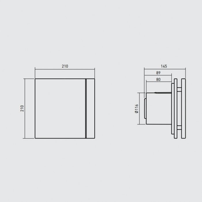 Soler & Palau SILENT-200 CZ BLACK DESIGN-4C тонкая вытяжка для ванной