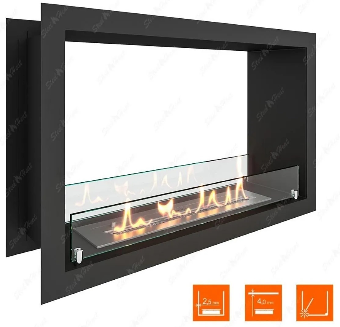 SteelHeat Leader 700 сквозной настенный биокамин