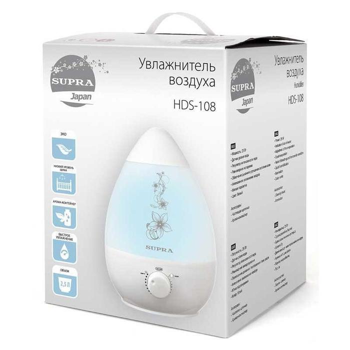Supra HDS-108 white ультразвуковой увлажнитель воздуха