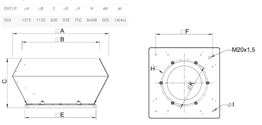 Systemair DVCI 560D-P EC вентилятор