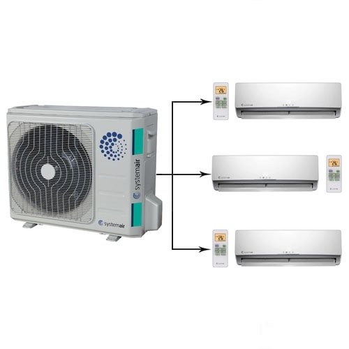 Systemair SYSPLIT MULTI3 27 EVO HP Q/SYSPLIT WALL SMART 12 EVO HP Q*3шт внешний блок мульти сплит-системы