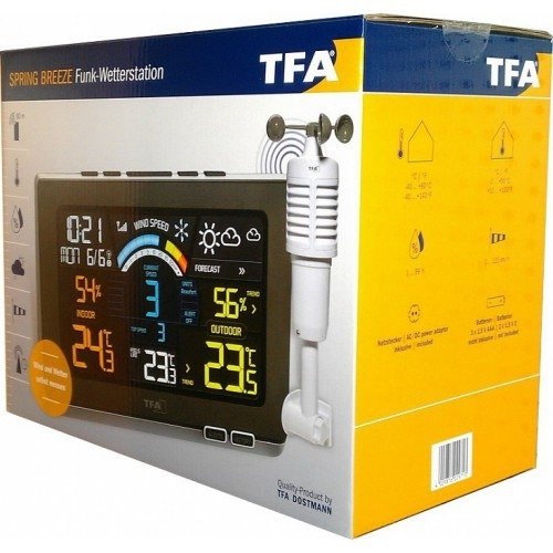TFA 35.1140.01 с цветным дисплеем домашняя метеостанция